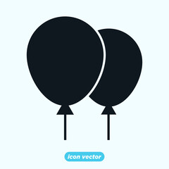 balloon icon template color editable. balloon party symbol vector illustration for graphic and web design.