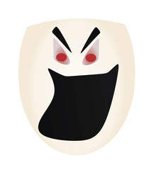 Spooky theater mask. vector illustration