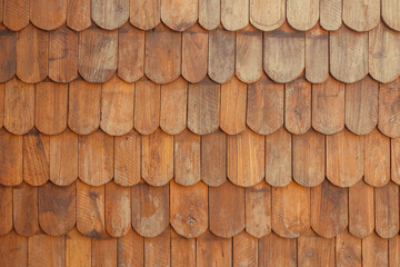 Wooden roof pattern background and texture - 402900386