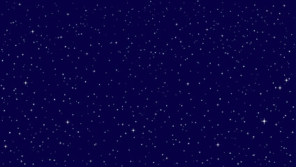 Stars in the night sky. Vector drawing