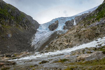 River from the Buerbreen glacier in Norway
