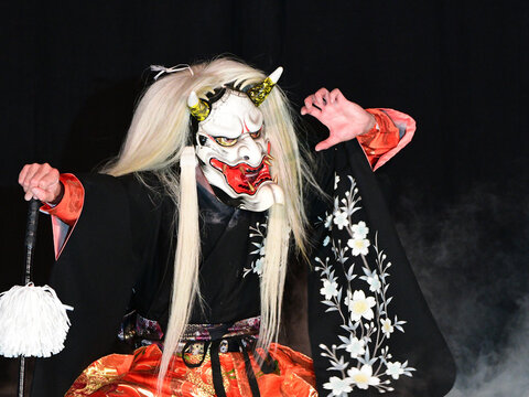神楽面 広島神楽 咥え面 土蜘蛛 - メルカリ
