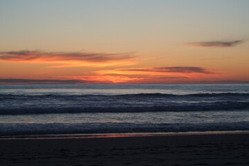 Obraz premium coucher de soleil sur la plage du cap ferret