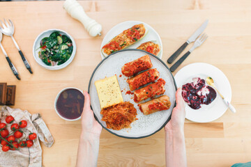 Cuisine is style cooking characterized by distinctive ingredients, dishes. Romanian cuisine is diverse blend of dishes from traditions with which it has come into contact, it maintains its character.