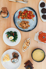 Romanian traditional food. Farm to table. Romanian cuisine. Food and culture are interwoven. Recipes practices can be used to transmit knowledge one generation to next. Great grandparents gastronomy