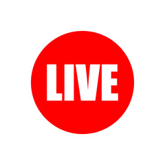 Live streaming red outline icon isolated. Symbol, logo illustration for mobile concept, web design and games.