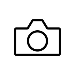 Camera outline icon isolated. Symbol, logo illustration for mobile concept, web design and games.
