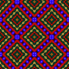 Seamless pattern with symmetric geometric ornament. 
