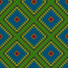  Seamless pattern with symmetric geometric ornament. 