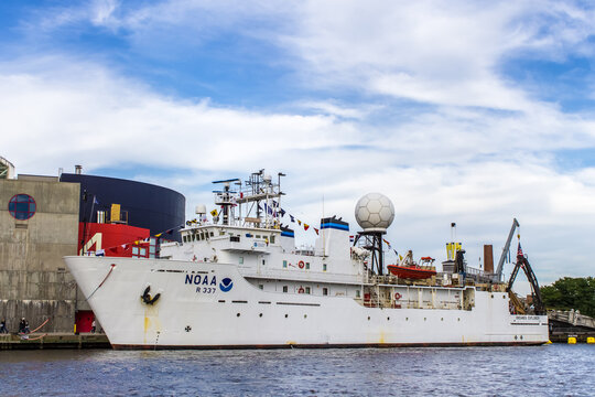 NOAA vessel R337 Okeanos Explorer moored at Baltimore's Inner Harbor for the 200th anniversary of the Star Spangled Banner September 14 2014