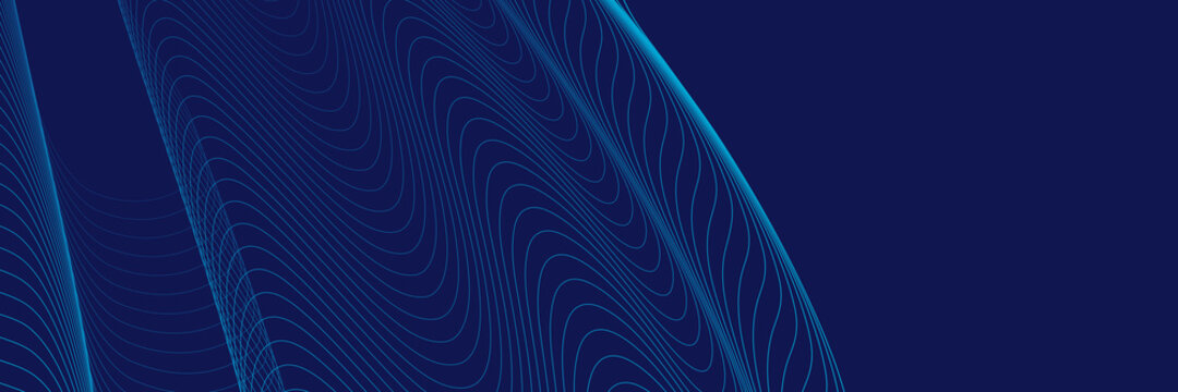 abstract technology particles mesh wavy line background. Trendy blue tech color of 2021 background. Suit for business, corporate, institution, party, festive, seminar, and talks