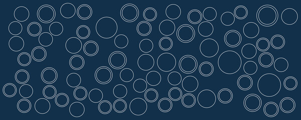 Blue seamless pattern background with circle and dots. 