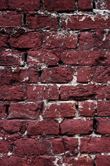 Aged red brick wall texture. Old textured grunge wall surface background pattern of masonry