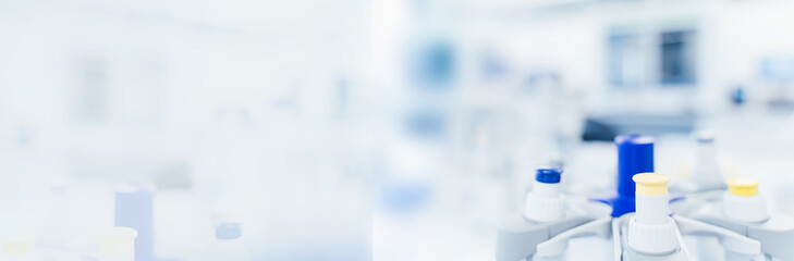 laboratory research banner wit copy space. laboratory equipment and laboratory testing