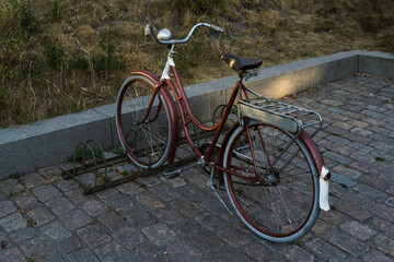 Fototapeta premium old bicycle in the street