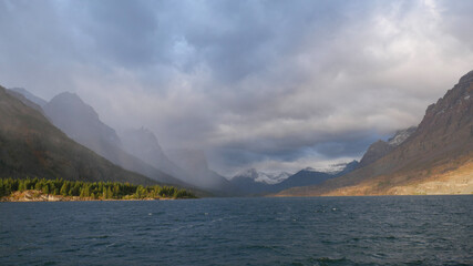 lake and mountains