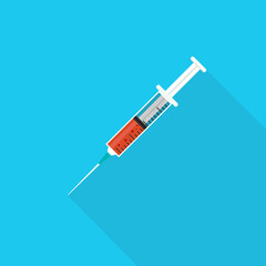 Syringe icon. Vector illustration.