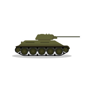 Military tank. Vector illustration.