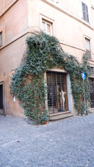 Fototapeta na wymiar View of Old street in Trastevere in Rome