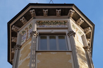 Europe, Italy: the facade of the house in the Art Nouveau style