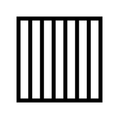 Prison bar window, jail icon criminal vector illustration