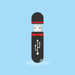 USB Flash Drive. Vector illustration.