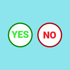 Yes No icon. Vector illustration.