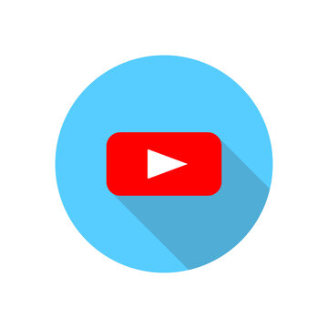 Youtube icon. Vector illustration.