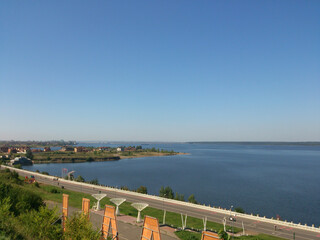 panoramic view of the embankment along the river