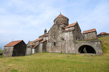 Cathedral of the Holy Sign (Surp Nshan) at the Medieval Haghpat Monastery Complex (Haghpatavank) stone built in Armenia in the Lori Province.