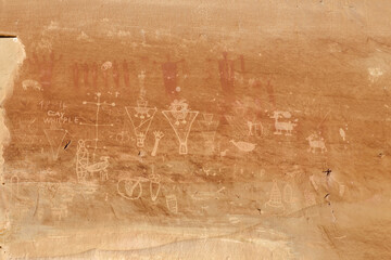 Obraz premium Sego Canyon Petroglyph outside Moab Utah