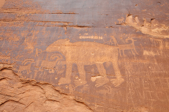 Petroglyph along the Potash River in Moab, Utah