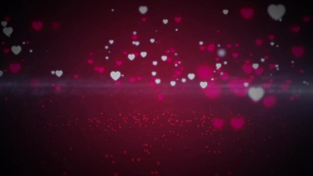 Beautiful background of hearts. Valentine's Day. 14th February. hearts fly. For the beloved. Mothers Day. Birthday. For wedding clips LOOP 4K video
