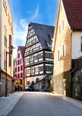Fototapeta na wymiar View to the old town Horb am Neckar in Black Forest, Germany