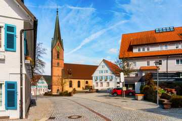 Marienkirche (church) in the city of Baiersbronn, Black Forest, Germany
