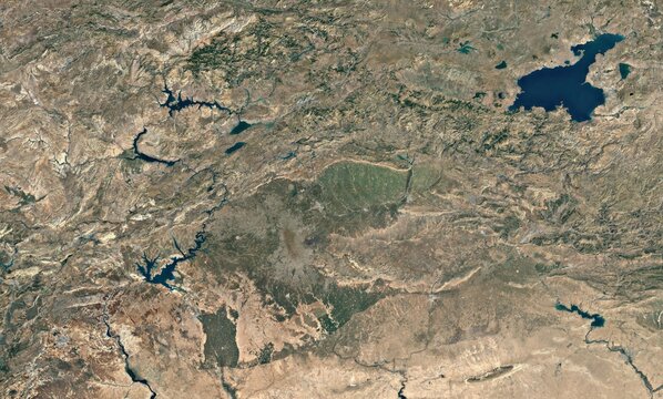 Satellite top view texture over Van Lake