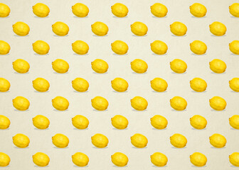 Lemon Pattern Watercolor Illustration 