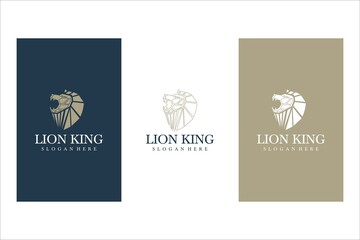 Lion logo template and business card