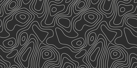 Vector tree rings seamless background, subtle pattern. topographic map background concept