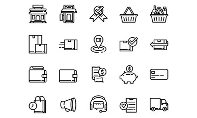 Ecommerce and Marketplace Icon Set