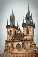 Fototapeta na wymiar Church of Our Lady before Tyn in Prague