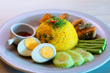 Sour Soup Fried Rice with Sea Bass