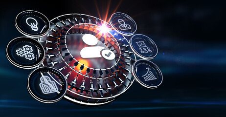 Obraz premium Business, Technology, Internet and network concept. Human Resources HR management recruitment employment headhunting concept.