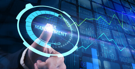 Risk Management and Assessment for Business Investment Concept. Business, Technology, Internet and network concept.