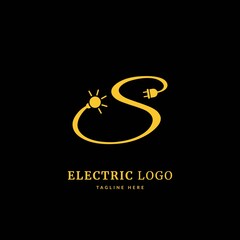 Initial letter S, Electricity Logo and icon Vector design Template. Power Energy Logo Design Element for company and business.