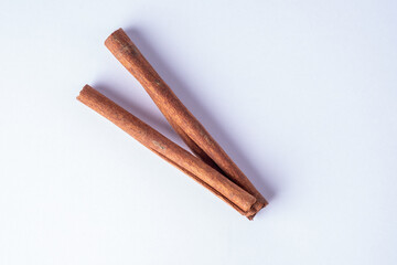 Cinnamon reality in isolated with clipping path.
