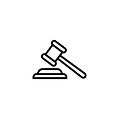 Judge Gavel Icon, gavel Symbol Vector