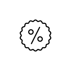 Percentage line icon vector. Discount symbol vector