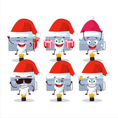 Santa Claus emoticons with roll paint brush cartoon character