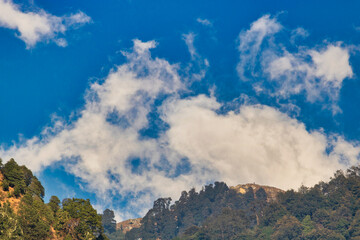 clouds over the mountains